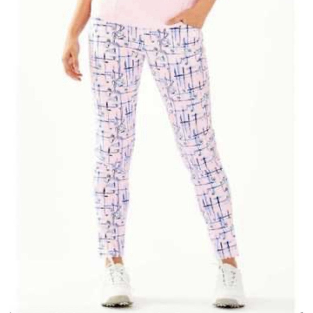 Lilly Pulitzer Corso Golf Pant Womens 6 Pink Tropics Talk Birdie To Me NWT